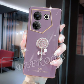 เคสป้องกันโทรศัพท์มือถือ แบบนิ่ม ลายอมยิ้มน่ารัก สําหรับ Tecno Camon 20 Pro Premier Spark Go 2023 10C 10 Pro POVA 4 4G 5G