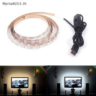 Myriadu แถบไฟ LED RGB 5V USB 2835 5050 สีขาวอบอุ่น 1 เมตร DIY