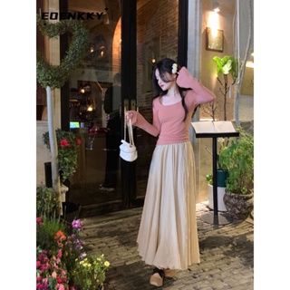 EOENKKY  กระโปรง กระโปรงยีนส์ กระโปรงกางเกง 2023 NEW Style fashion พิเศษ High quality Chic A23M0DK 36Z230909