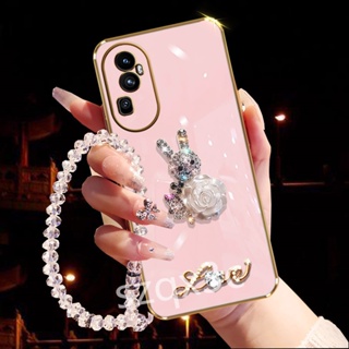 พร้อมส่ง เคสโทรศัพท์มือถือนิ่ม ลายกระต่ายน่ารัก 3D พร้อมสายคล้อง สําหรับ OPPO Reno10 Pro+ Reno 10 Pro Plus 8T 5G A78 4G NFC A98 A77 2023