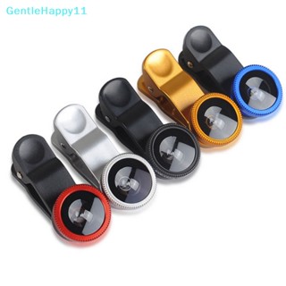 Gentlehappy 3In1 เลนส์กล้องมุมกว้าง เลนส์มาโคร สําหรับโทรศัพท์มือถือ