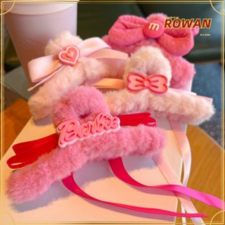 Rowans กิ๊บติดผม ขนาดใหญ่ สีชมพู สําหรับตุ๊กตาบาร์บี้ 2 ชิ้น