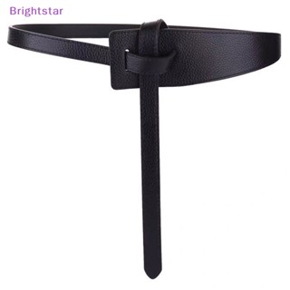 Brightstar เข็มขัดคอร์เซ็ท หนังกว้าง ผูกโบว์ สําหรับผู้หญิง ใหม่