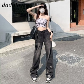 DaDulove💕 New American Ins High Street Retro Star Jeans Niche High Waist Wide Leg Pants Large Size Trousers