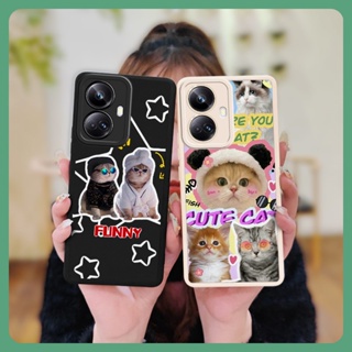 Cartoon Phone lens protection Phone Case For OPPO Realme10 Pro+ 5G Waterproof heat dissipation soft shell funny couple