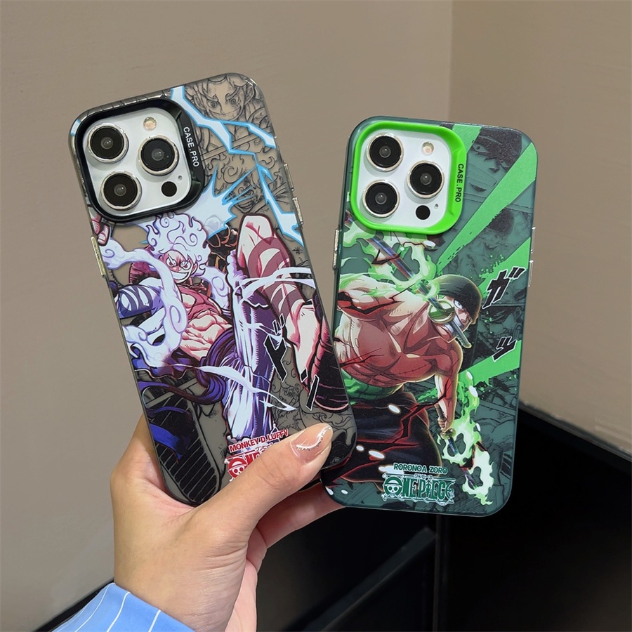เคสแข็ง เคสไอโฟน iPhone 15 Pro Max iPhone 14 Pro Max iPhone 13 Pro Max iPhone 12 Pro Max iPhone 11 Cool Cartoon วันพีซ One Piece โซโล Zoro Yamato &amp; ลูฟี่ Luffy Gear5 Sun God Nika Creative Design Hard Case