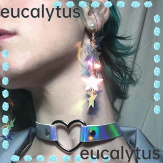 Eucalytus1 ต่างหูระย้า รูปดาว ประดับเลื่อมเลเซอร์ กลิตเตอร์ แวววาว หลากสี แฟชั่นสําหรับผู้หญิง