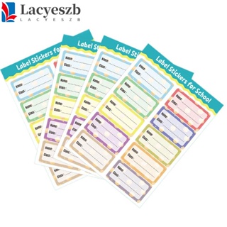 Lacyeszb สติกเกอร์แท็กชื่อ กันน้ํา ลายการ์ตูน สําหรับตกแต่งห้องเรียน