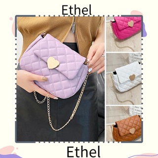 Ethel1 กระเป๋าสะพายไหล่ หนัง PU แต่งสายโซ่ รูปหัวใจ สําหรับผู้หญิง