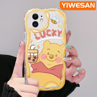 เคสโทรศัพท์มือถือแบบนิ่ม ใส กันกระแทก ลายการ์ตูนหมีนําโชค สีมาการอง สําหรับ iPhone 11 11 Pro 11 Pro Max