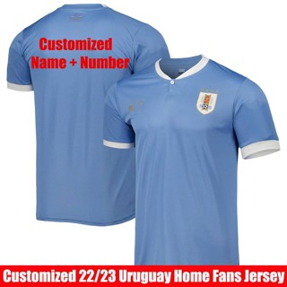 เสื้อกีฬาแขนสั้น ลายทีมชาติฟุตบอล Uruguay 22-23 World Cup ชุดเหย้า สําหรับผู้ชาย