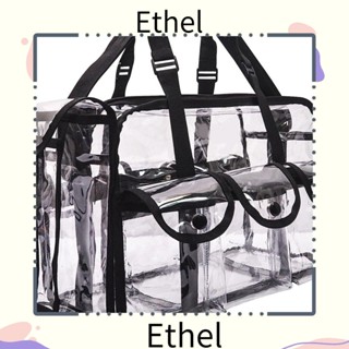 Ethel1 กระเป๋าเครื่องสําอาง ขนาดใหญ่ พร้อมสายคล้องไหล่ กระเป๋าเครื่องสําอางภายนอก