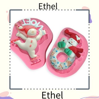 Ethel1 แม่พิมพ์ซิลิโคน ลายคริสต์มาส ซานตาคลอส แฮนด์เมด สําหรับทําสบู่ ลูกอม ช็อคโกแลต