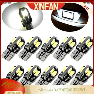 Xinfan &lt;Dream&gt; หลอดไฟ LED 8 ดวง T10 194 168 W5W 5730 สีขาว สําหรับติดรถยนต์ 10 ชิ้น