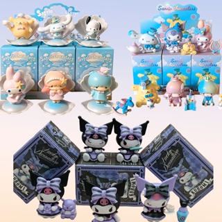 โมเดลฟิกเกอร์ Sanrio Characters Kuromi Pachacco Melody ของเล่นสําหรับเด็ก 6 ชิ้น ต่อชุด