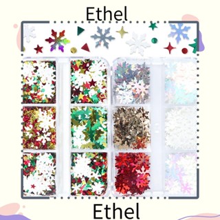 Ethel1 สติกเกอร์ติดเล็บ ลายคริสต์มาส DIY สําหรับตกแต่งเล็บ