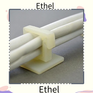 Ethel1 คลิปหนีบจัดเก็บสายเคเบิล หูฟัง สายชาร์จ ทรงสี่เหลี่ยม ทนทาน อเนกประสงค์