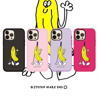 Casetify X Stefan Marx- Banana เคสโทรศัพท์มือถือแบบนิ่ม ใส กันกระแทก ลายกล้วย สีโรสพิงค์ สําหรับ iPhone 14 13 12 11 Pro MAX IX XS MAX XR 6 6s 7 8 Plus