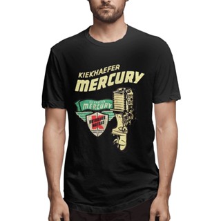 เสื้อยืด คอกลม ผ้าฝ้าย พิมพ์ลายมอเตอร์เอาท์บอร์ด Mercury สไตล์วินเทจ แฟชั่น สําหรับของขวัญวันพ่อ