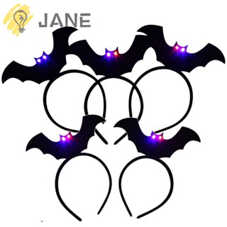 Jane ที่คาดผม พร็อพปาร์ตี้ฮาโลวีน เรืองแสง สีดํา สําหรับเด็ก