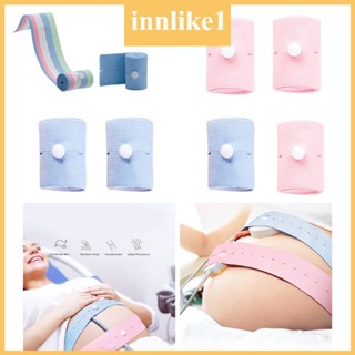 Innlike1 2 ชิ้น อัตราการเต้นของหัวใจ สายรัดคนท้อง เข็มขัดคนท้อง ยืดหยุ่น ทารกในครรภ์ ตรวจสอบหัวใจ เข็มขัด ผ้าพันแผลทารกในครรภ์ ไม่ระคายเคือง