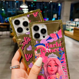 Barbie Mirror คดี Xiaomi MI 11T 11TPro 11 11lite Redmi A2 A1 Plus 12C 10C 10A 10 Prime Note10s Note10 Pro Max การ์ตูน ปกป้องเปลือก Cute Cartoon Butterfly Soft TPU Case