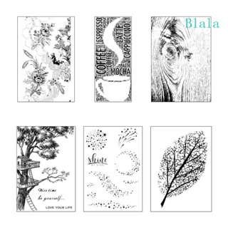 Blala Tree แสตมป์ซิลิโคนใส ลายนูน รูปดอกไม้ สําหรับตกแต่งสมุดภาพ อัลบั้มรูปภาพ การ์ด งานฝีมือ DIY