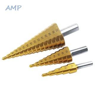 ⚡NEW 8⚡Step Cone Drill For Cut Holes Golden Titanium Coated Tools Two Flute Cleaner