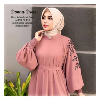 Donna Maxy Dress แม็กซี่เดรส แมตต์ โมเดิร์น มุสลิม  Airflow Polos Basic Gamis Lebaran Premium