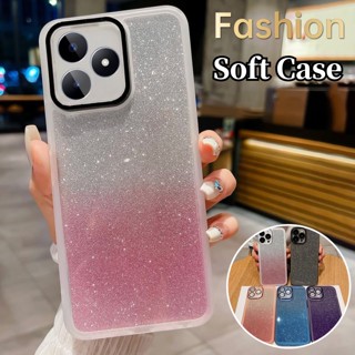 เคสโทรศัพท์มือถือ กันกระแทก กันรอยกล้อง ลายกลิตเตอร์ หรูหรา สําหรับ Realme C53 C51 2023 RMX3760 hp Realmec53 Real me C55 C35 C30 10 Pro Plus 9i Narzo 50A 50i Prime 4G 5G