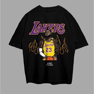 เสื้อยืด ขนาดใหญ่ พิมพ์ลาย Vaba Lakers Lebron James สําหรับผู้ชาย | เสื้อยืด สไตล์สตรีท สําหรับชาย และหญิง