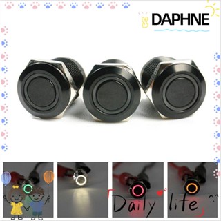 Daphne ปุ่มกดสวิตช์ชั่วขณะ 12 มม. 12V 4Pin สีดํา