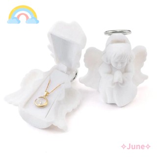 June กล่องกํามะหยี่ สําหรับใส่เครื่องประดับ สร้อยคอ งานแต่งงาน