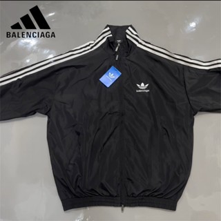 เสื้อแจ็กเก็ตเบสบอล ไนล่อน 100% ปักลายโลโก้ ADIDAS X BAIENClAGA สําหรับผู้ชาย และผู้หญิง