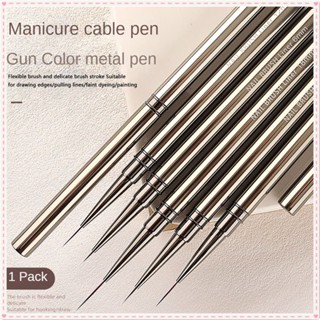 Nail Art Pull-line Pen Special-purpose Ultra-fine Sketch Hook Edge Painted Pen Metal Rod Gun Color Phototherapy Brush Manicure Tool For Nail Shop JOYFEEL