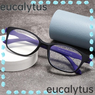 Eucalytus1 แว่นตาอ่านหนังสือ แบบพกพา ป้องกันสายตา กรอบเบาพิเศษ สไตล์วินเทจ สําหรับผู้ชาย และผู้หญิง