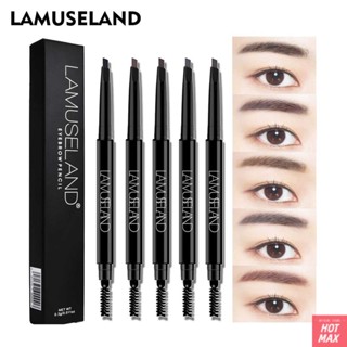 LAMUSELAND Eyebrow Roud Head &amp; Triangle Head Long Lasting Waterproof Eyebrow Pencil [hotmax]