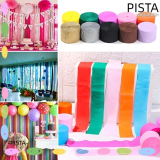 Pista พวงมาลัยกระดาษเครป สีรุ้ง สําหรับตกแต่งฉากหลังถ่ายภาพเด็ก 1 ม้วน