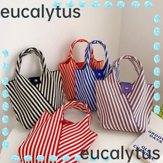 Eucalytus1 กระเป๋าถือ กระเป๋าสะพายไหล่ ผ้าถัก สําหรับผู้หญิง