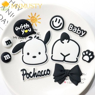 Mxmusty แผ่นติดพวงกุญแจ รูปตุ๊กตา Pochacco 3D DIY อุปกรณ์เสริม สําหรับทําเครื่องประดับ กิ๊บติดผม ตุ๊กตา 5 ชิ้น