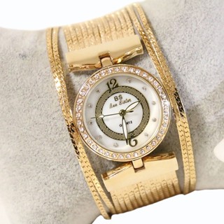 Ship tomorrow Women Watch Bling Bling Ladies Alloy Band Round Dial Rhinestone Quartz Watch