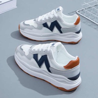 รองเท้าผ้าใบผู้หญิง รองเท้าผ้าใบเสริมส้น รองเท้าผ้าใบ Forrest Gump Shoes Woman 2023 Summer แพลตฟอร์มใหม่อเนกประสงค์ Sports Daddy Shoes INS Super Hot Casual Little Whiteboard Shoes