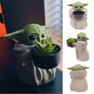 Star Wars Mandalorian Baby Yoda Grogu Flowerpot Planter Pot Holder Office Decor