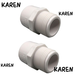 Karen อะแดปเตอร์ข้อต่อท่อระบายน้ํา PVC สีขาว ติดตั้งง่าย 2 ชิ้น