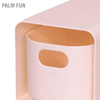  Palm Fun เดสก์ท็อปสร้างสรรค์ออแกไนเซอร์สีชมพูความจุขนาดใหญ่หอพักนักเรียนชั้นเก็บของสองชั้นกล่องเก็บของกระจุกกระจิก