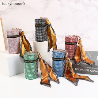 Luckyhouse0^^ พวงกุญแจ ผ้าไหม ประดับเพชรโมเสค สําหรับแขวนกระเป๋า