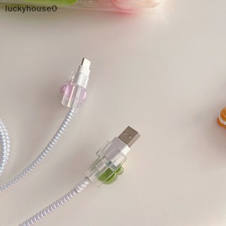 Luckyhouse0^^ ปลอกหุ้มสายชาร์จ ลายการ์ตูนน่ารัก สําหรับ USB