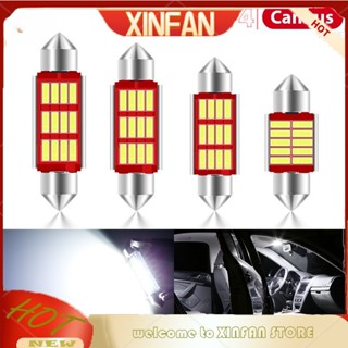 Xinfan หลอดไฟอ่านหนังสือ led c5w 31 36 39 มม. 42 มม. 12SMD 4014 10 ชิ้น DC12V