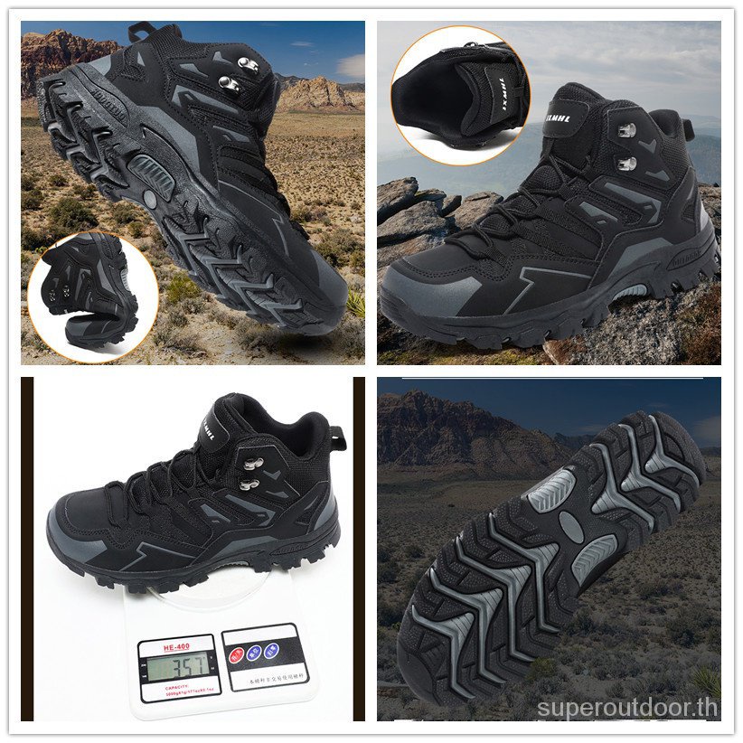 พร้อมส่ง รองเท้ากีฬา รองเท้าเดินป่าลําลอง ข้อสูง กันน้ํา ขนาดใหญ่ สําหรับผู้ชาย และผู้หญิง - รูปที่ 2