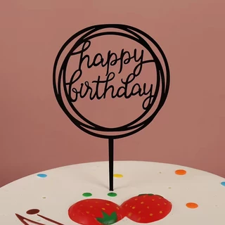 💗โค้ดส่งฟรี💗 ท็อปเปอร์อะคริลิค Happy Birthday ท็อปเปอร์อะคริลิคแต่งเค้ก สําหรับตกแต่งเค้กวันเกิด เครื่องมือตกแต่งเค้ก